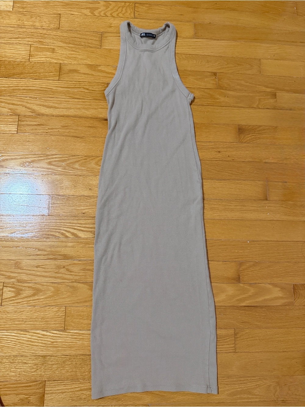 Zara Ribbed Tank Midi Dress